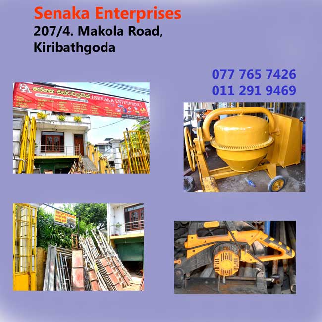 Construction equipment rent Kelaniya