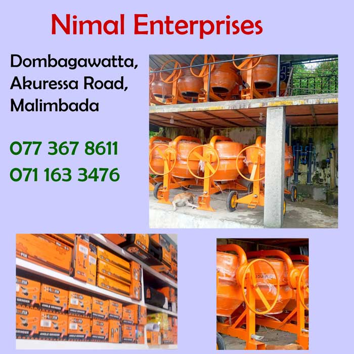 Nimal Enterprises Matara/ Concrete Mixers for sale Matara