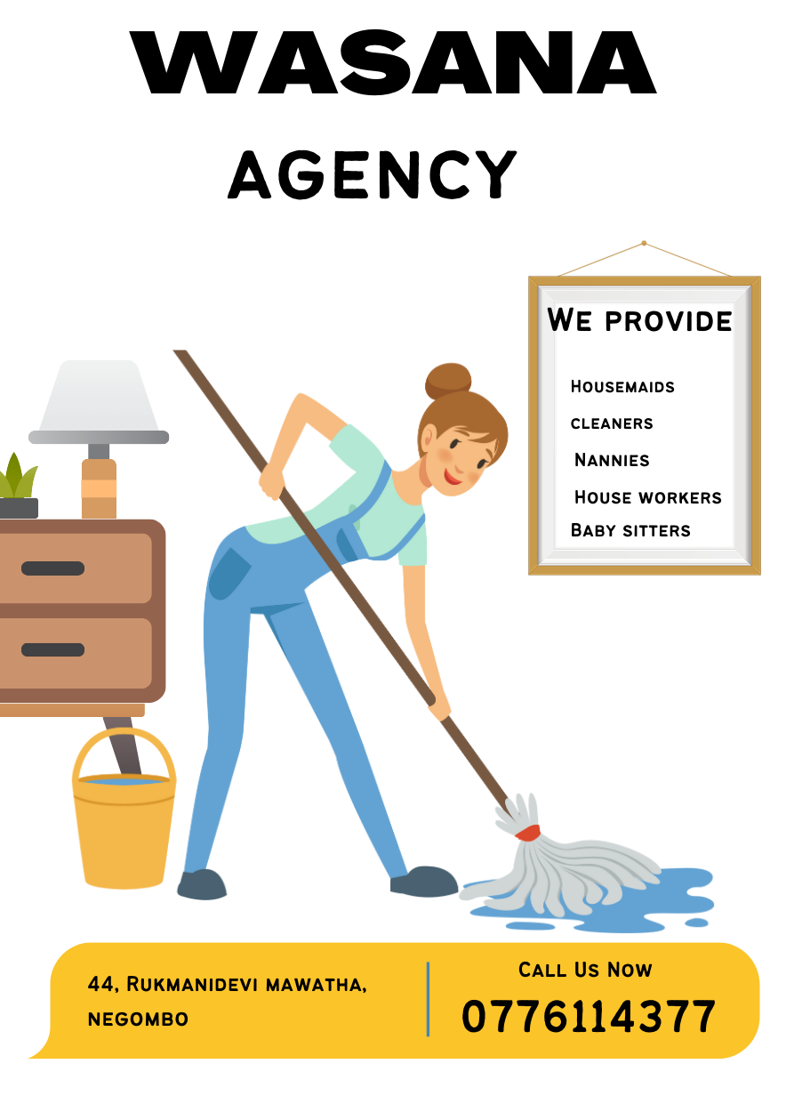 Housemaids, Nannies, Baby sitters Supply/ Wasana Agency Negombo