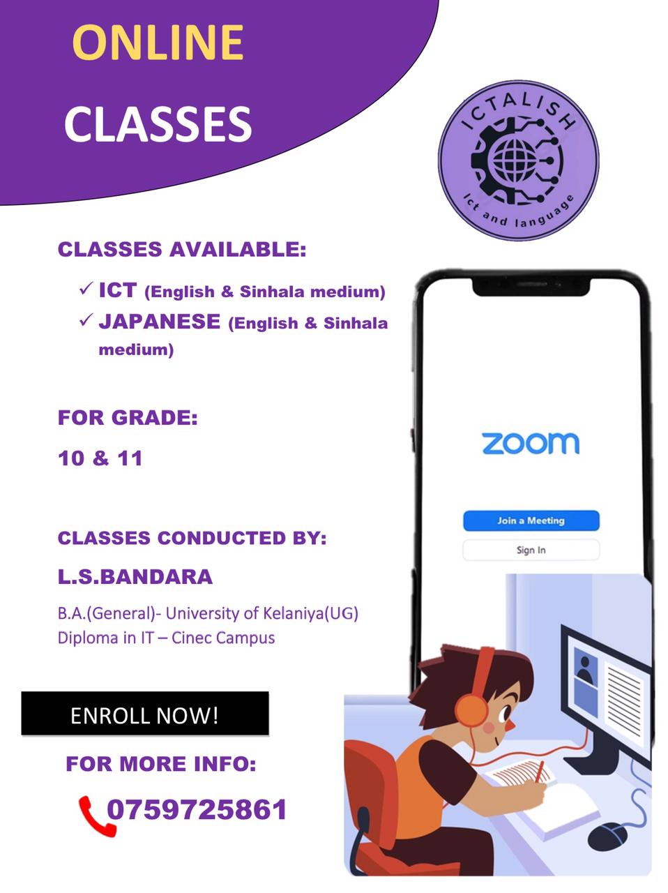 Online Japanese Language Classes by L.S.Bandara